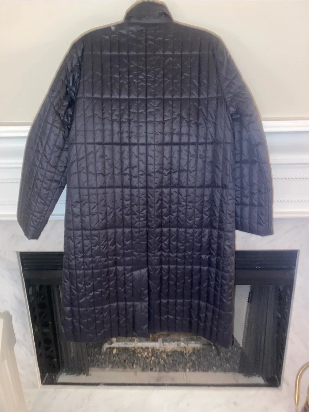 💐Eileen Fisher • Black • Quilted • Knee Length • Puffer Coat • Like New - Picture 2 of 13
